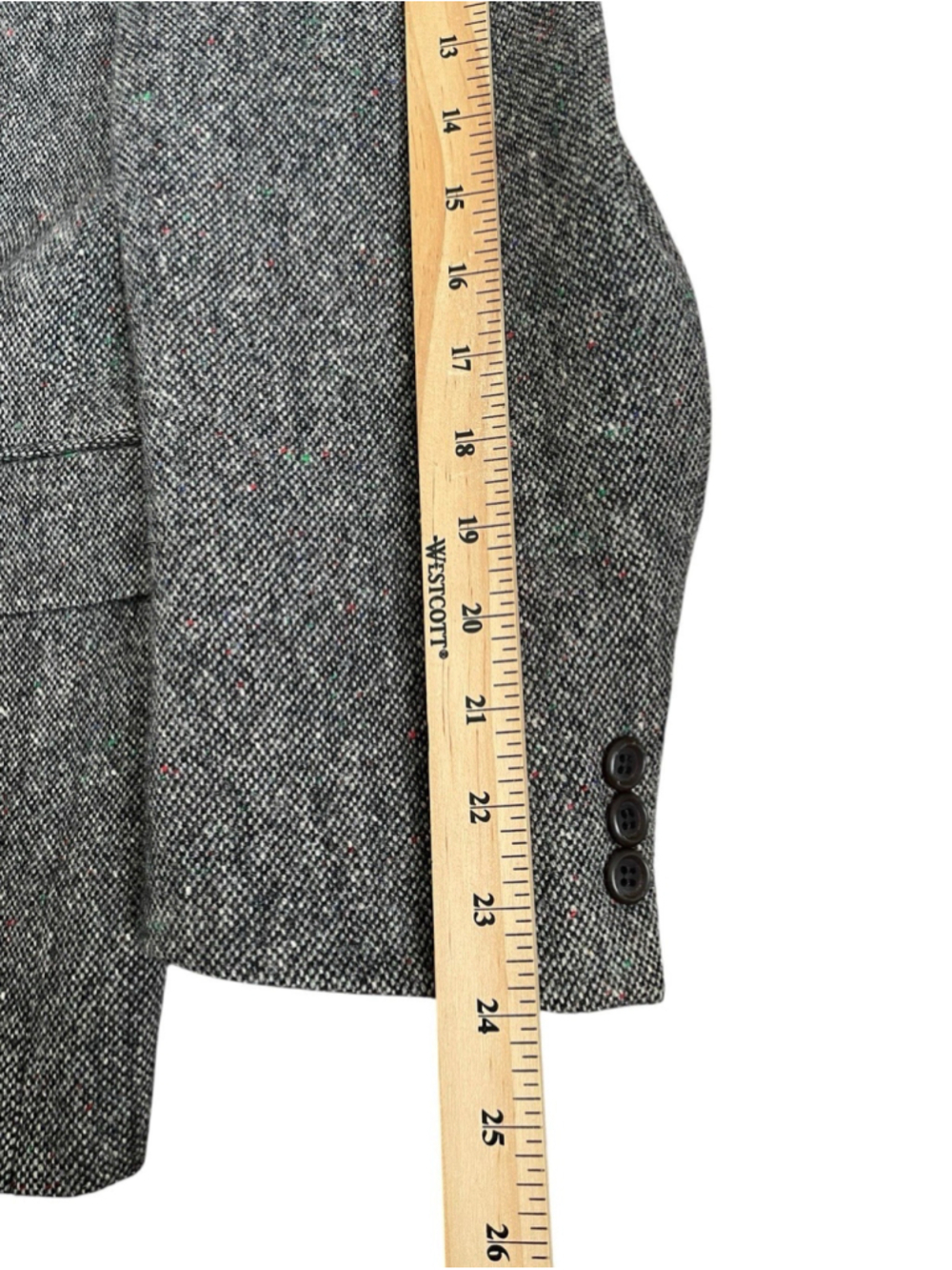 Magee Donegal Wool Tweed Blazer Jacket Mens 44S Sport Coat Gray - Picture 8 of 10